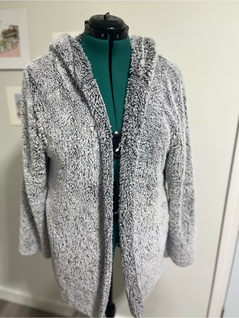 PINK Victoria's Secret Heather Gray Hooded Teddy Jacket